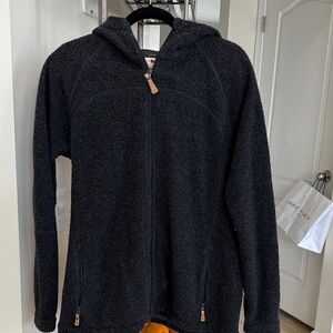 FjallRaven Grey/Black Hooded Zip-Up Jacket